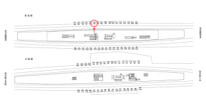 近鉄／布施駅／／№306駅看板・駅広告、位置図