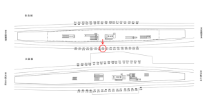 近鉄／布施駅／／№335駅看板・駅広告、位置図