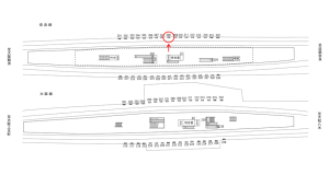 近鉄／布施駅／／№308駅看板・駅広告、位置図