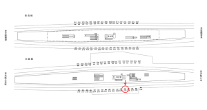 近鉄／布施駅／／№225駅看板・駅広告、位置図