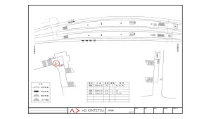 近鉄／石切駅／／№42駅看板・駅広告、位置図
