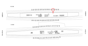 近鉄／布施駅／／№313駅看板・駅広告、位置図