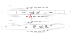 近鉄／布施駅／／№333駅看板・駅広告、位置図