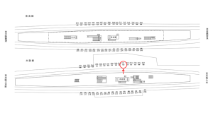 近鉄／布施駅／／№211駅看板・駅広告、位置図