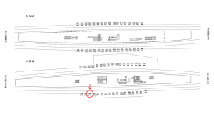 近鉄／布施駅／／№218駅看板・駅広告、位置図