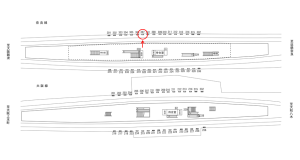 近鉄／布施駅／／№307駅看板・駅広告、位置図