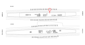 近鉄／布施駅／／№312駅看板・駅広告、位置図