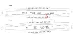 近鉄／布施駅／／№327駅看板・駅広告、位置図