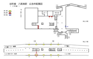 Osaka／Metro（大阪メトロ）　八尾南駅／谷町線№1-009№009、位置図