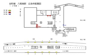 Osaka／Metro（大阪メトロ）　八尾南駅／谷町線№2-001№001、位置図