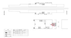 近鉄/俊徳道駅//№47駅看板・駅広告、位置図