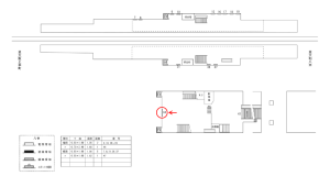 近鉄／俊徳道駅／／№44駅看板・駅広告、位置図