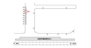 近鉄／学園前駅／／№457駅看板・駅広告、位置図