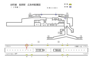 Osaka／Metro（大阪メトロ）　長原駅／谷町線№1-001№001、位置図