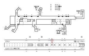 Osaka／Metro（大阪メトロ）　鶴橋駅／千日前線№1-006№006、位置図