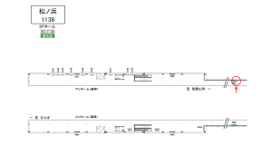 南海／松ノ浜駅／／№5003駅看板・駅広告、位置図