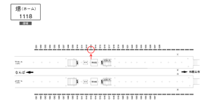 南海/堺駅//№1213駅看板・駅広告、位置図