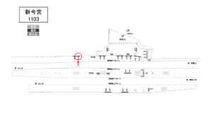 南海/新今宮駅//№5102駅看板・駅広告、位置図