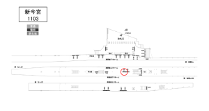 南海/新今宮駅//№7103駅看板・駅広告、位置図