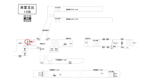南海／岸里玉出駅／／№4105駅看板・駅広告、位置図
