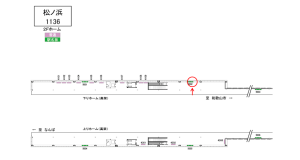南海／松ノ浜駅／／№5002駅看板・駅広告、位置図