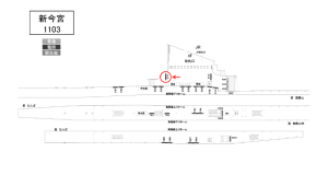 南海/新今宮駅//№5111駅看板・駅広告、位置図