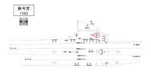 南海/新今宮駅//№5112駅看板・駅広告、位置図