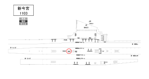 南海/新今宮駅//№7101駅看板・駅広告、位置図