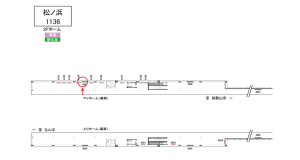 南海／松ノ浜駅／／№5001駅看板・駅広告、位置図