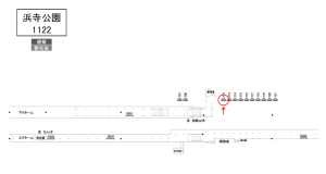 南海／浜寺公園駅／／№2112駅看板・駅広告、位置図