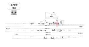 南海/新今宮駅//№5109駅看板・駅広告、位置図