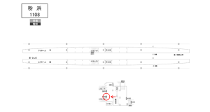 南海/粉浜駅//№5502駅看板・駅広告、位置図