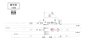 南海/新今宮駅//№7104駅看板・駅広告、位置図