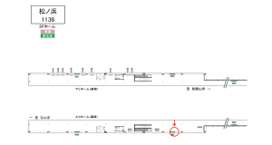 南海／松ノ浜駅／／№5005駅看板・駅広告、位置図
