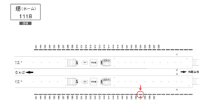 南海/堺駅//№1324駅看板・駅広告、位置図