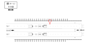 南海/堺駅//№1219駅看板・駅広告、位置図