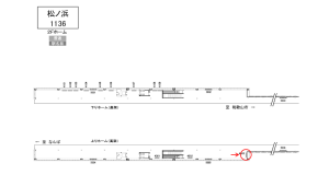 南海/松ノ浜駅//№4306駅看板・駅広告、位置図