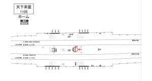 南海／天下茶屋駅／／№5605駅看板・駅広告、位置図