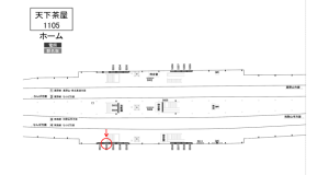 南海／天下茶屋駅／／№5502駅看板・駅広告、位置図