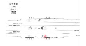 南海/天下茶屋駅//№5506駅看板・駅広告、位置図
