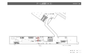 阪神　ドーム前駅／№3-14-07№07、位置図
