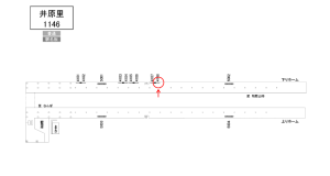 南海/井原里駅//№4108駅看板・駅広告、位置図