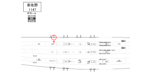 南海／泉佐野駅／／№3102駅看板・駅広告、位置図