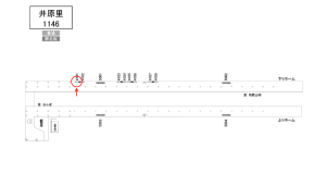 南海／井原里駅／／№4101駅看板・駅広告、位置図