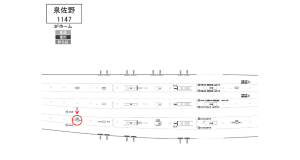 南海/泉佐野駅//№3301駅看板・駅広告、位置図