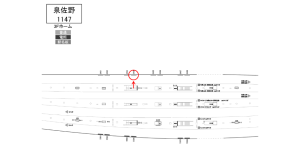 南海/泉佐野駅//№3104駅看板・駅広告、位置図