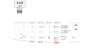 南海/泉佐野駅//№5505駅看板・駅広告、位置図