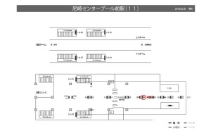 阪神　尼崎センタープール前駅／№3-13-08№08、位置図
