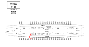 南海／岸和田駅／／№5213駅看板・駅広告、位置図