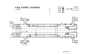 Osaka／Metro（大阪メトロ）　阿波座駅／中央線№1-420№420、位置図